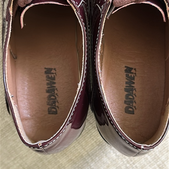 DADAWEN Women's Lace-up Platform Oxfords Mid Block Heel Brogue Shoe Patent *Read - Picture 6 of 17